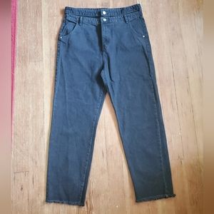 NWT Shape Charcoal Double Waistband Straight Leg Jeans Pretty Little Thing size8